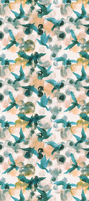 Modern roller blind Birds and colorful spots