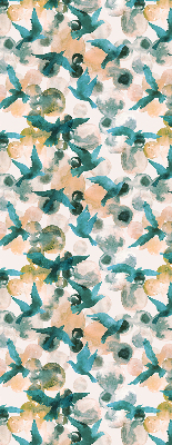 Modern roller blind Birds and colorful spots