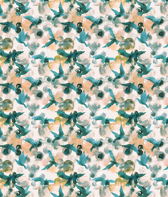 Modern roller blind Birds and colorful spots