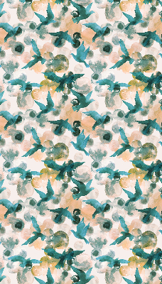 Modern roller blind Birds and colorful spots