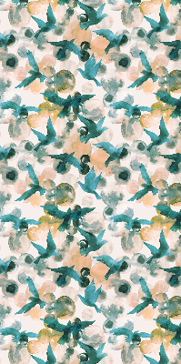 Modern roller blind Birds and colorful spots