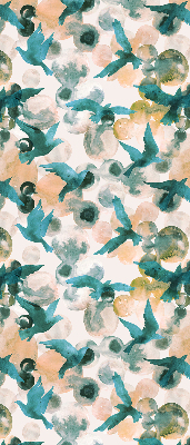 Modern roller blind Birds and colorful spots