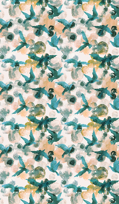 Modern roller blind Birds and colorful spots