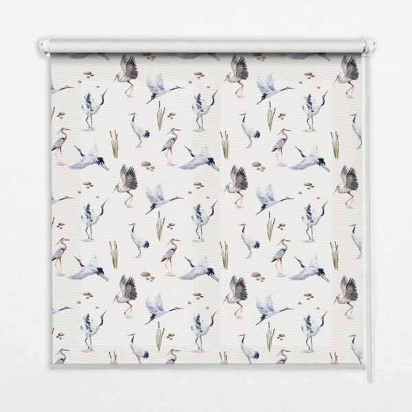 Roller blind for large window Herons