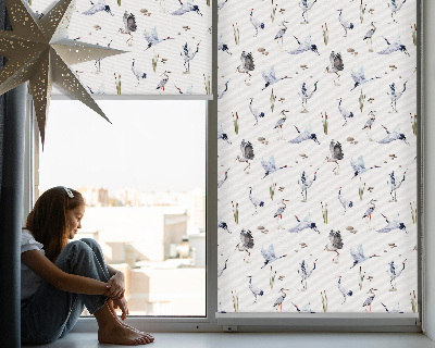 Roller blind for large window Herons