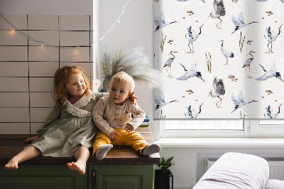 Roller blind for large window Herons