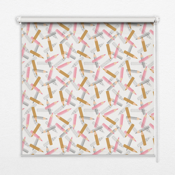 Fabric roller blind Crayons