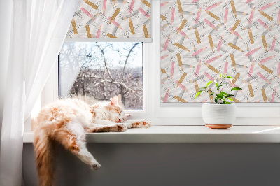 Fabric roller blind Crayons