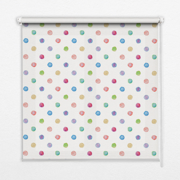 Modern roller blind Colorful dots