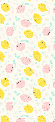 Roller blind for large window Pink and yellow lemons