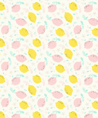 Roller blind for large window Pink and yellow lemons