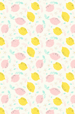 Roller blind for large window Pink and yellow lemons