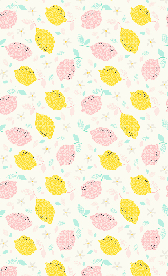 Roller blind for large window Pink and yellow lemons