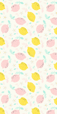 Roller blind for large window Pink and yellow lemons
