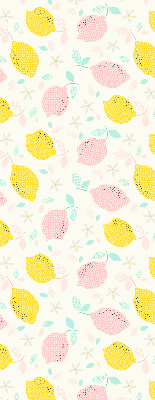 Roller blind for large window Pink and yellow lemons