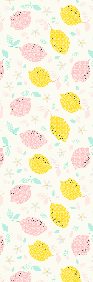 Roller blind for large window Pink and yellow lemons
