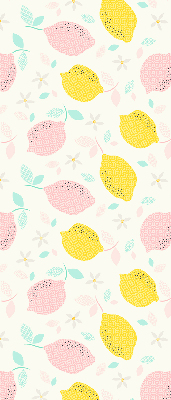 Roller blind for large window Pink and yellow lemons