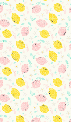 Roller blind for large window Pink and yellow lemons