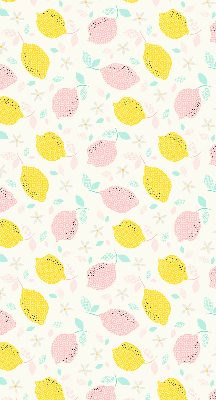 Roller blind for large window Pink and yellow lemons