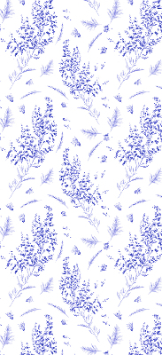 Fabric roller blind Purple plants