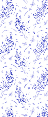 Fabric roller blind Purple plants