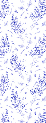 Fabric roller blind Purple plants