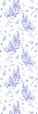 Fabric roller blind Purple plants