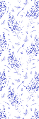 Fabric roller blind Purple plants