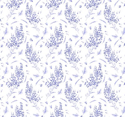 Fabric roller blind Purple plants