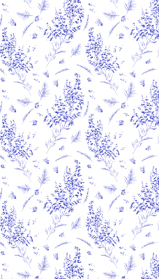 Fabric roller blind Purple plants