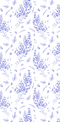Fabric roller blind Purple plants