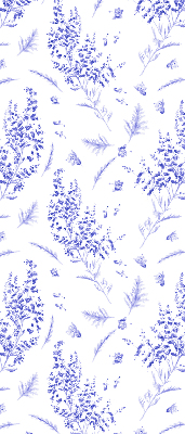 Fabric roller blind Purple plants
