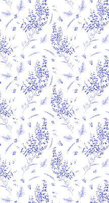 Fabric roller blind Purple plants