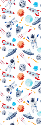 Modern roller blind Rockets, cosmonauts, planets and UFOs