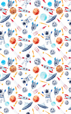Modern roller blind Rockets, cosmonauts, planets and UFOs