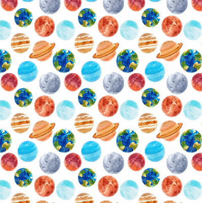 Fabric roller blind Planets