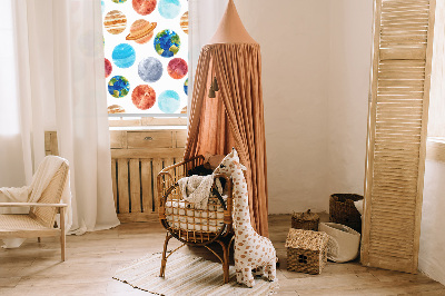Fabric roller blind Planets