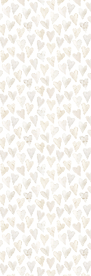 Modern roller blind Beige hearts
