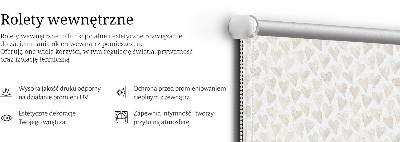 Modern roller blind Beige hearts