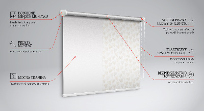 Modern roller blind Beige hearts