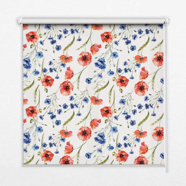 Roller blind for large window Poppy