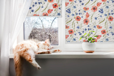 Roller blind for large window Poppy