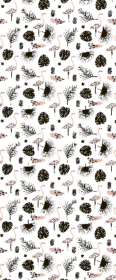 Modern roller blind Flamingos and leaves