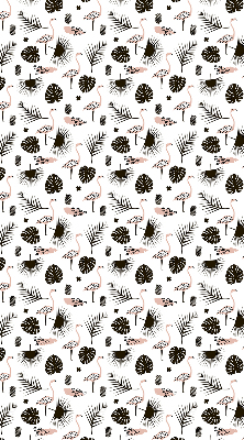 Modern roller blind Flamingos and leaves