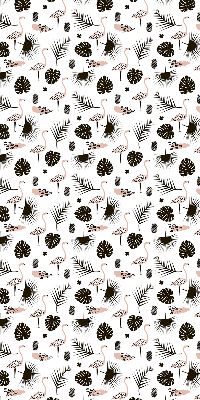 Modern roller blind Flamingos and leaves