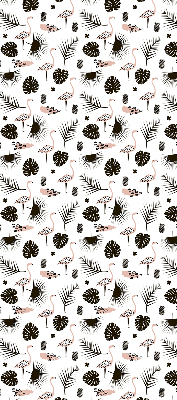 Modern roller blind Flamingos and leaves