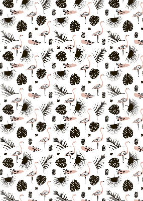 Modern roller blind Flamingos and leaves
