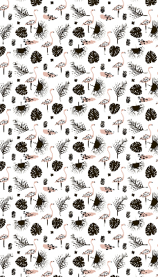 Modern roller blind Flamingos and leaves
