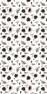Modern roller blind Flamingos and leaves