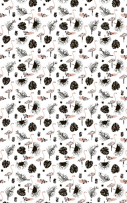 Modern roller blind Flamingos and leaves